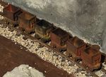 6 x STATIC Ore / Tipper / Tub / Mine Wagons for H0, 00 or 009 gauge - 4mm scale