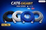 Cat 6 Ethernet Cable RJ45 Network LAN Patch Lead 0.5m 1m 1.5m 2m 3m 5m 10m 20m