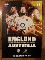 England vs Australia 1st November 2025 Autumn Internationals Match Programme