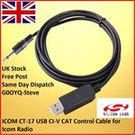 Icom CT-17 CI-V CAT Programming Cable IC-7300 IC-7400 IC-7600 IC-7700 IC-7800  