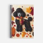 Black Poodle Notebook Gift Present Dog