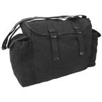Highlander Military Haversack Shoulder Student Bread Bag Heavy Duty Canvas Black