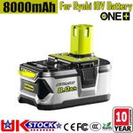 18V 5.0Ah 8.0Ah For Ryobi P108 One+ Plus Lithium Battery RB18L50 RB18L40 P104
