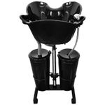 Portable Hair Washing Bowl Mobile Salon Shampoo Sink Deep Basin with Water Pump