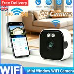 Window Security Camera 3MP Full Color Night Vision WiFi 2.4/5GHz Indoor Mount UK