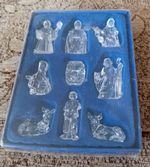 Clear Crystal 9 Piece Nativity Set Christmas Decoration Ornament New Boxed Gift