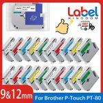 M-K231 M-K221 9/12mm Label Tape Compatible for Brother P-Touch PT-65 70 80 85 90
