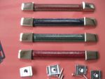 Real Leather handle for speakers,amp,tool cabinets etc/ Nickel metal clasps 