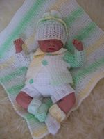 PREMATURE  BABY KNITTING PATTERN DK 48 OR REBORN DOLLS PRECIOUS NEWBORN KNITS