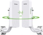 AdaLov Outdoor Wireless Bridge CPE660 with Mounts, Plug & Play | 5.8GHz WiFi