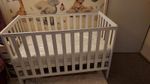 MCC Wooden Baby Cotbed & Water repellent Mattress - White