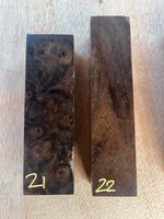 CLARO WALNUT BURL knife tool handle / scales STABILISED CLEAR RESIN #21-25