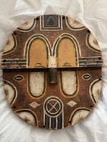 Vintage Teke-Tsaye African tribal face mask from the Republic of Congo.     
