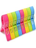 Beach Towel Pegs Clips 8 Pack Laundry Sunbed Lounger Clothes Pegs Utility UK...