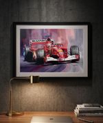 MICHAEL SCHUMACHER  F1 A3 print from painting by Greg Tillett poster Formula 1