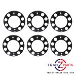 FITS SCANIA 22.5" TRUCK STEEL BLACK COATED HOLLOW TYPE WHEEL TRIM COVER 6PK