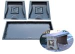 Concrete mold Bench sold set 3pcs garden benches top bench long 40" 2 legs B04