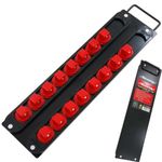 16pc Aluminium Socket Rail Tray 3/4" Organiser Storage Holder Metal CT6172
