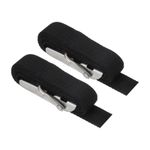 2Pcs 1.73"x98" Nylon Bandage Straps with Metal Buckle, Black
