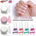Nail Dipping Powder System  French Manicure 7 piece DIP SET Starter Kit 9ml UK