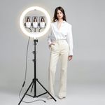 14" LED Ring Light with 1.6M Stand for Youtube Tiktok Makeup Video Phone Selfie