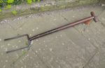 Vintage Garden T Handle 2 Prong Clay Fork . YARDLEY ELEPHANT  "wontbuckle" brand