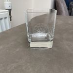 St John Ambulance heavy based square whiskey glass.