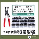 Spring Hose Clamp Assortment Kit with Pliers 300PC 5-18mm