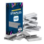 5000 Bulk Supply 26/6 Staples – Durable Steel Anti-Jam and Multipurpose Design, 