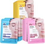 12 Pack Sheet Face Masks Skincare, Collagen Face Mask, Hyaluronic acid Face Mask