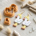 Duck with Hat and Boots Polymer Clay Cutter Earring Jewellery Tool