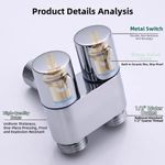 Zinc Alloy Angle Valve for Bidet Toilet Accessory Wall Mount Dual Water Outlet