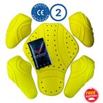 5 Piece CE Level 2 Approved Shoulder Elbow Back Motorcycle Armour Set Motorbike