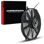 DIRENZA 14" UNIVERSAL HIGH FLOW COMPACT RADIATOR RAD INTERCOOLER COOLING FAN KIT