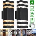 Modern Outdoor Wall Light Up Down IP65 Waterproof E27 LED Mains Powered