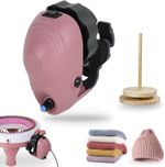 Knitting Machines Adapter with Yarn Holder, Electric Pink