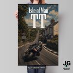 Isle of Man TT IOM Motorbike Racing Classic Retro Inspired Wall Art Poster