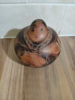 Vintage Hand Carved Gourd Peruvian Women Folk Art Figure Figurine Ornament