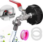 IBC Tank Adapter Connector S60X6 With 1/2" Hose Fitting Fuel Water To Garden Tap
