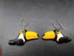 Vintage Toucan Earrings Guinness St Patrick's Day Irish Theme