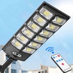 Commercial 12000LM 504LED Outdoor Dusk to Dawn Solar Street Light Road Area Lamp