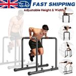Dip Station Heavy Duty Dip Bar Stand Fitness Workout Adjustable Parallel Bars