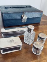 Antique Edwardian Gentleman’s Leather Travelling Dressing Case Grooming Set
