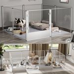 Large Acrylic Dog Playpen Cage Whelping Pen Box Indoor Enclosure Pet Clear Fence