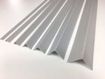 PVC CORNER 90 DEGREE ANGLE TRIM PLASTIC -  LIGHT GRAY - 1 METRE MOULDING