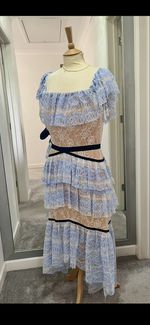 FOREVER UNIQUE   Long Lacey  DRESS -Size Uk 12