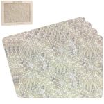 Cork Placemats 4pcs Sage Floral Dining Table Gift W.Morris Artichoke Gift Idea