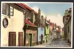 Postcard Prague, "The Golden Lane" - Alchemist Street - c. 1930