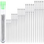 25pcs Large Eye Sewing Needles Steel Hand Sewing 5 Sizes Embroidery