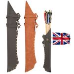 Archery Arrow Quiver Hip Holder Leather Bag RH LH Bow Traditional Hunting Shoot